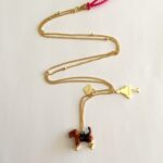 Collana "I love my dog" con fox terrier