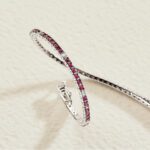 Mirco Visconti - Bracciale tennis in oro bianco con rubini e diamanti