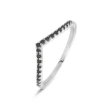 Stroili - Anello silver shine argento e zirconi neri