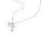 Stroili - Collana cuore e chiave argento e zirconi