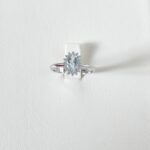 Bibigì - Anello in oro bianco con acquamarina e diamanti