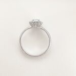Bibigì - Anello in oro bianco con acquamarina e diamanti