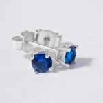 Stroili - Orecchini punto luce zirconi blu