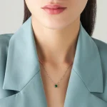 Stroili - Collana punto luce con zircone verde