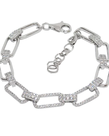 Ledune - Bracciale a catena con pietre in argento 925 BCS0488