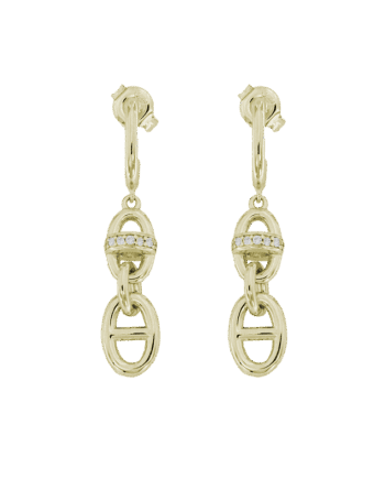 Ledune - Orecchini pendenti in argento dorato