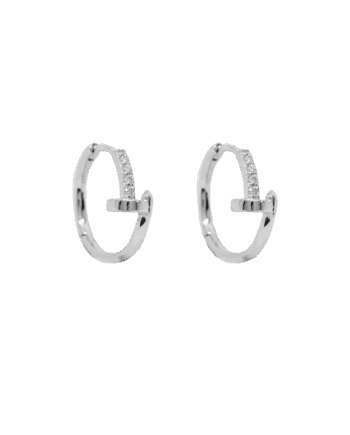 Ledune - Orecchini cerchio a forma di chiodo