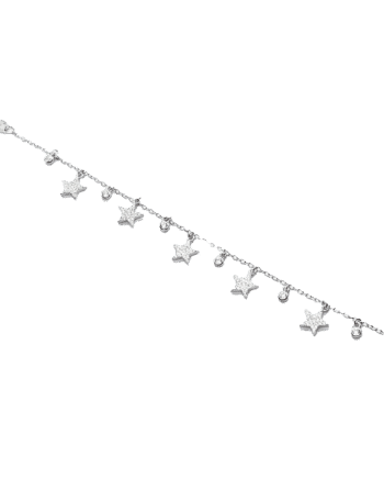 Ledune - Bracciale con stelle con pietre in argento 925 BHC39569